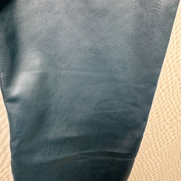 90 Degree By Reflex Arctic Navy Leatherette Ankle-Length Leggings Super Hi-Rise - Picture 9 of 9